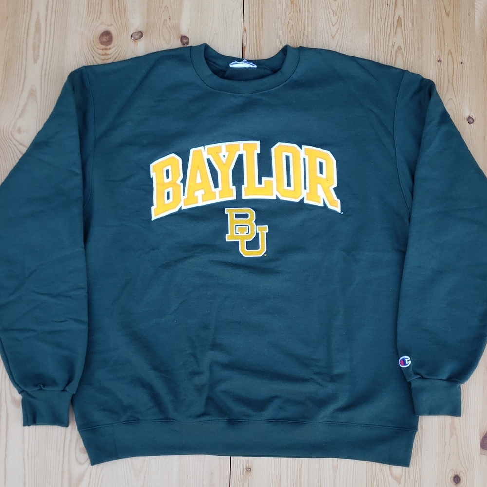 Champion Dark Green Baylor Crewneck Sweater